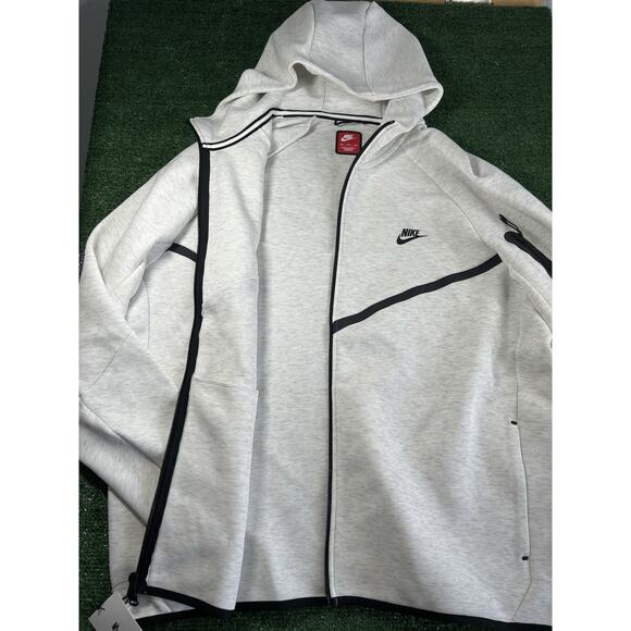 Nike Tech Sports Fleece Zip Up Hoodie Grey Men's Size 2XL - Picture 8 of 13